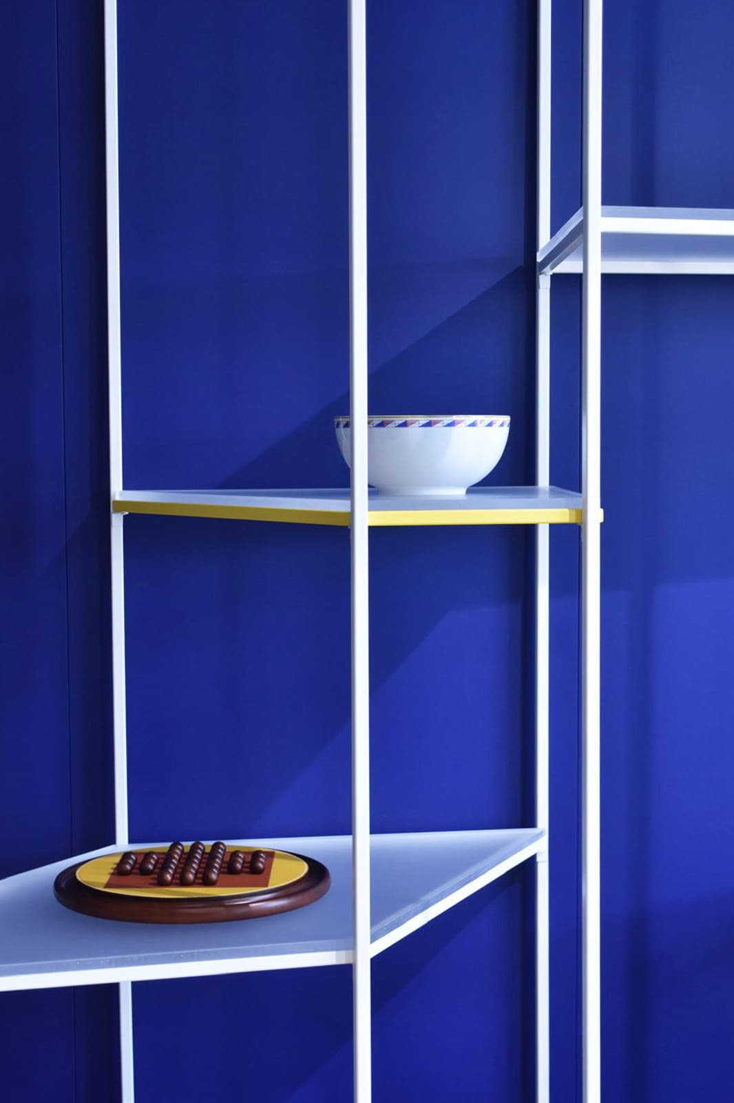 Détails éléments métal couleurs scénographie présentation privée Hermès Paris